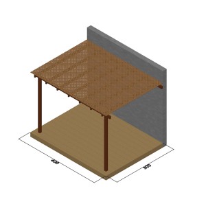 ΠΕΡΓΚΟΛΑ ΜΕ ΚΑΦΑΣΩΤΟ PRIVACY ΑΠΟ ΤΟΙΧΟ 300 x 300εκ